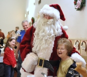 My beautiful and sweet Mom-in-law with the Church Santa.